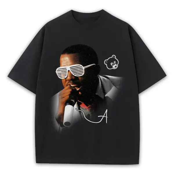 Retro Black x Kanye West 'Shades White' Heavyweight Tee - Black