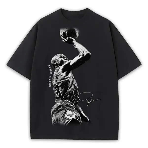 Retro Black x Michael Jordan 'Jump Shot' Heavyweight Tee - Black