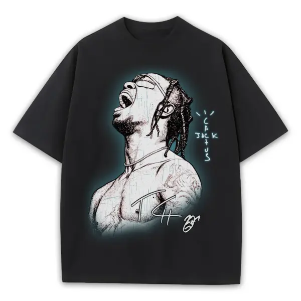 Retro Black x Travis Scott 'Head Held Back' Heavyweight Tee - Black