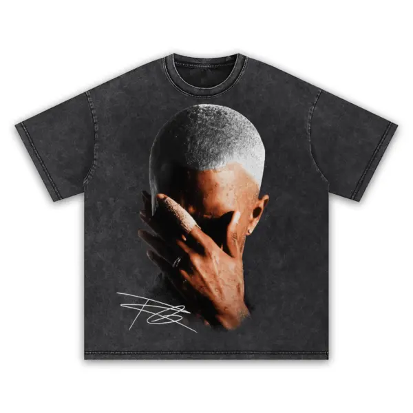Retro Black x Frank Ocean 'Hands On Face' Vintage Acid Wash Tee