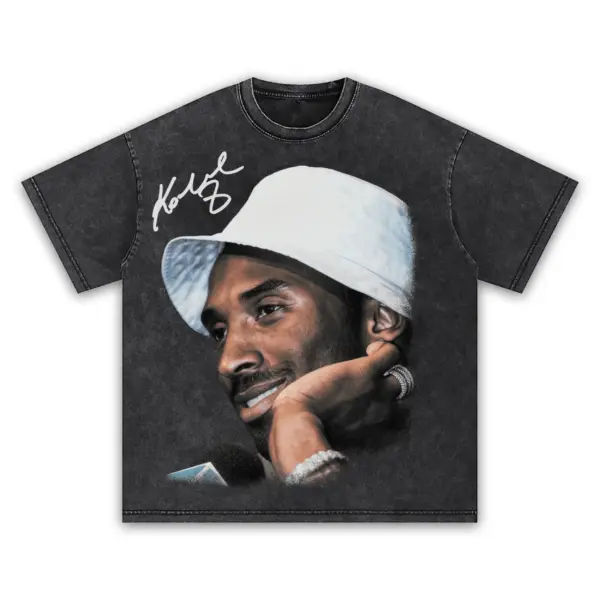 Retro Black x Kobe Bryant 'Bucket Hat' Vintage Acid Wash Tee
