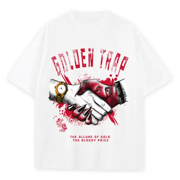 Retro Red x Golden Trap Heavyweight Tee - White