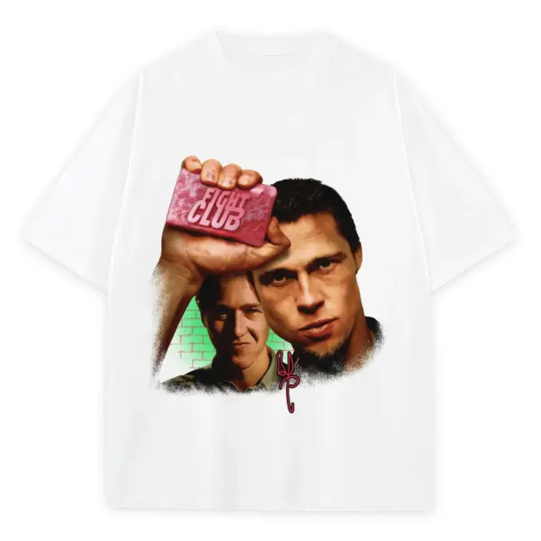 Retro Red x Fight Club 'Soap Bar' Heavyweight Tee - White