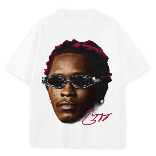 Retro Red x Young Thug 'Spider Shades' Heavyweight Tee - White