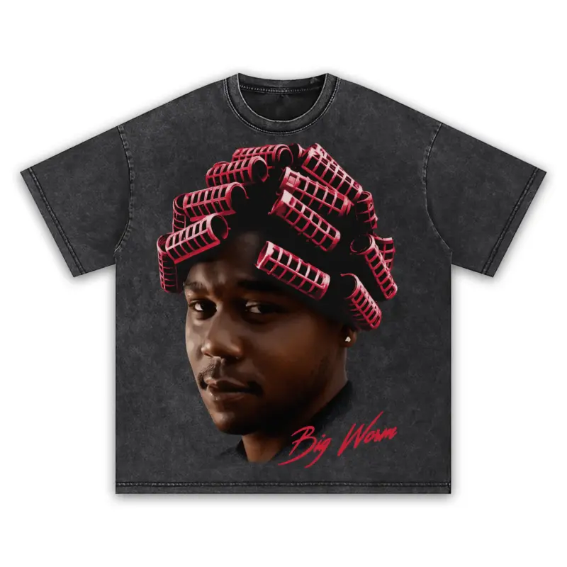 Retro Red x Big Worm 'Rollers' Vintage Acid Wash Tee