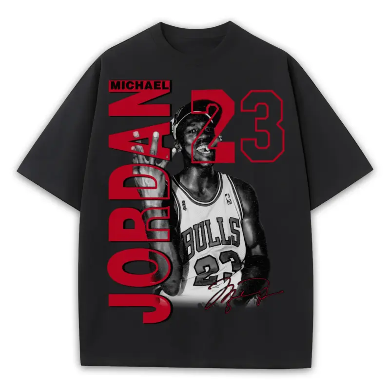 Retro Red x Michael Jordan 'Trophy Cigar' Heavyweight Tee - Black