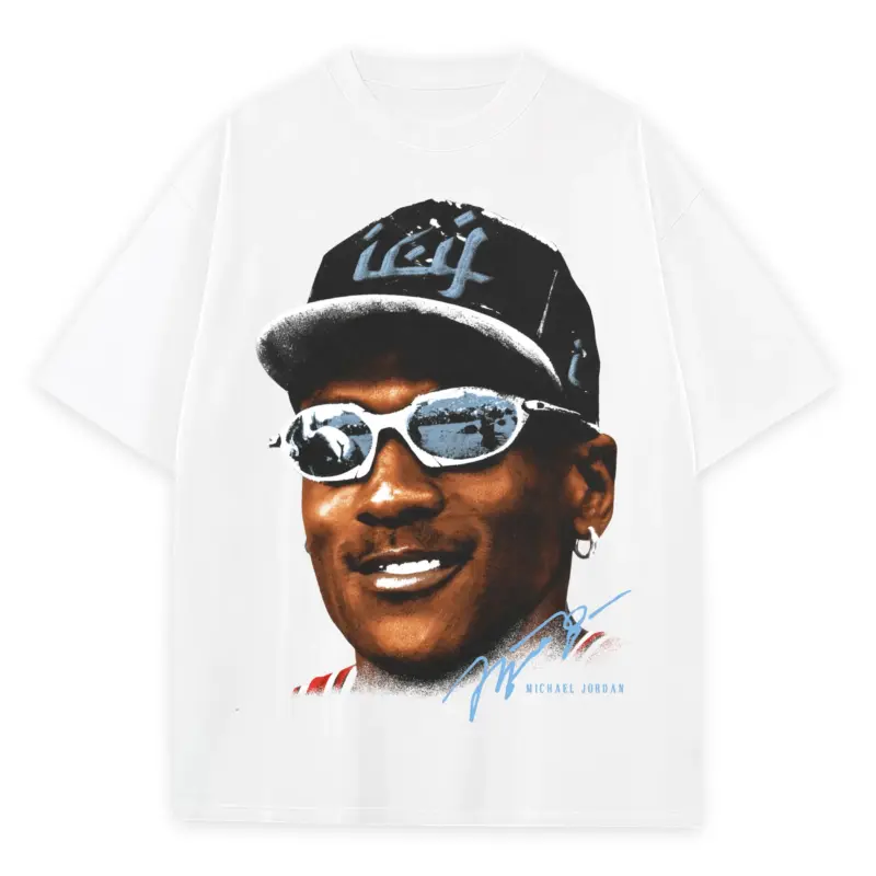University Blue x Michael Jordan 'Goggles' Heavyweight Tee - White