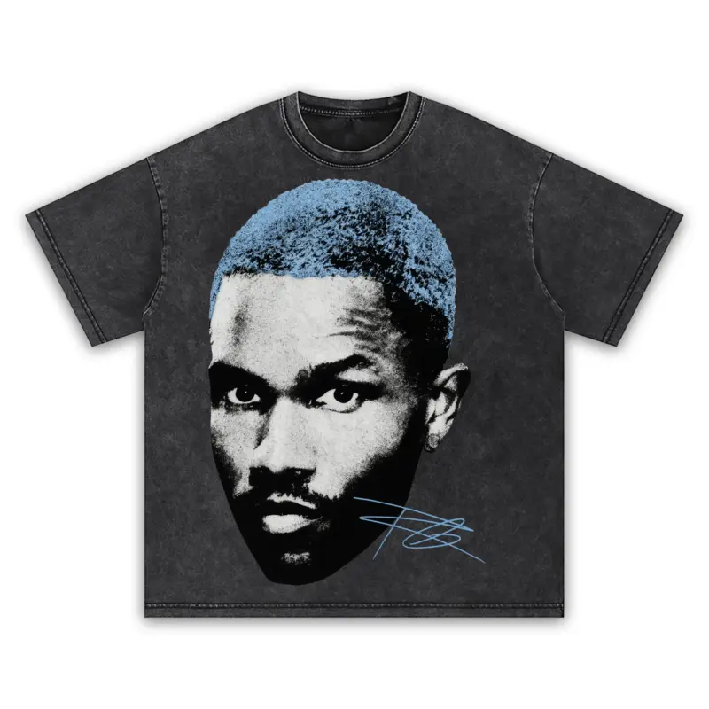 University Blue x Frank Ocean 'Black And White' Vintage Acid Wash Tee