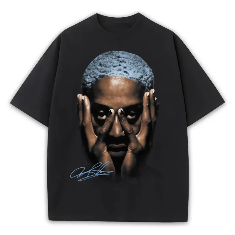 University Blue x Dennis Rodman 'Hands Over Head' Heavyweight Tee - Black
