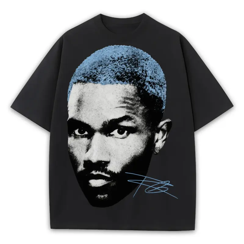 University Blue x Frank Ocean 'Black And White' Heavyweight Tee - Black
