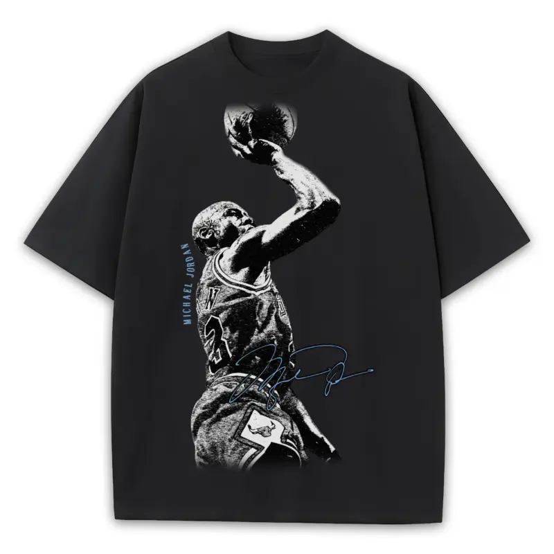 University Blue x Michael Jordan 'Jump Shot' Heavyweight Tee - Black