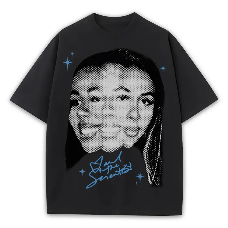 University Blue x Mariah The Scientist 'Glitch Effect' Heavyweight Tee - Black