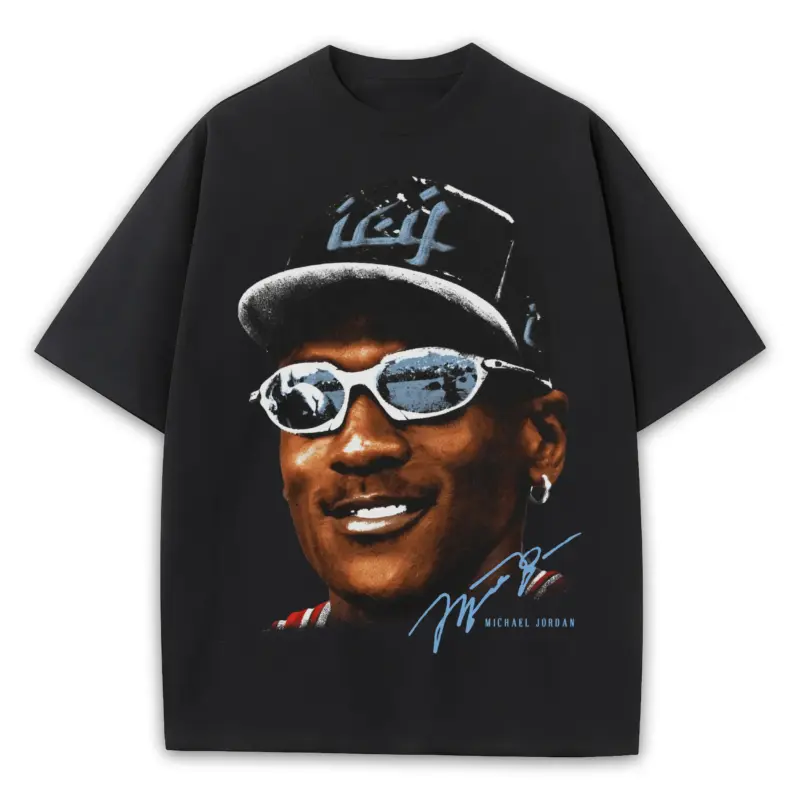 University Blue x Michael Jordan 'Goggles' Heavyweight Tee - Black