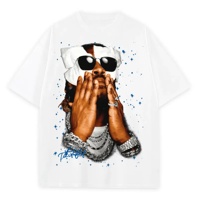 Retro Royal x Future 'Wrapped Face' Heavyweight Tee - White