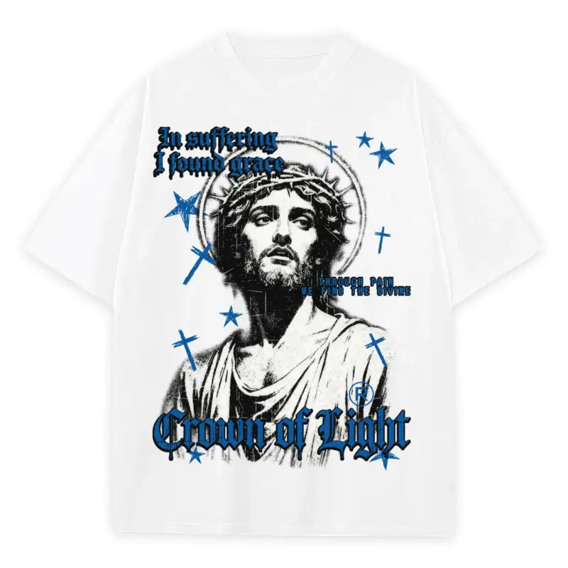 Retro Royal x Crown of Light Heavyweight Tee - White