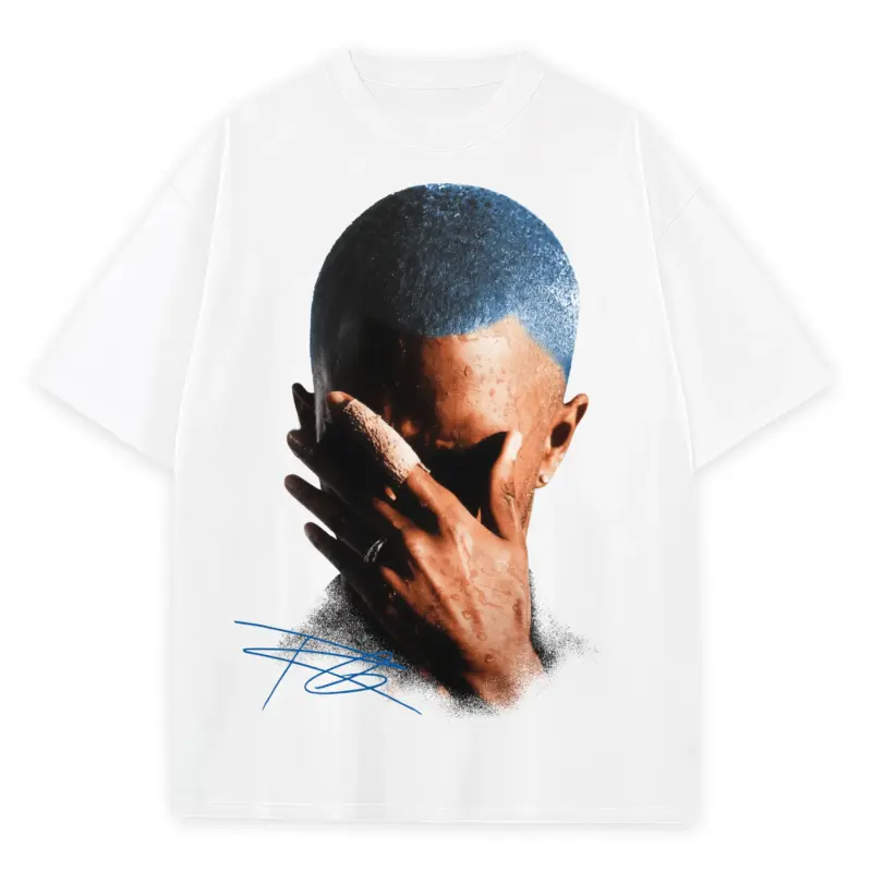 Retro Royal x Frank Ocean 'Hands On Face' Heavyweight Tee - White