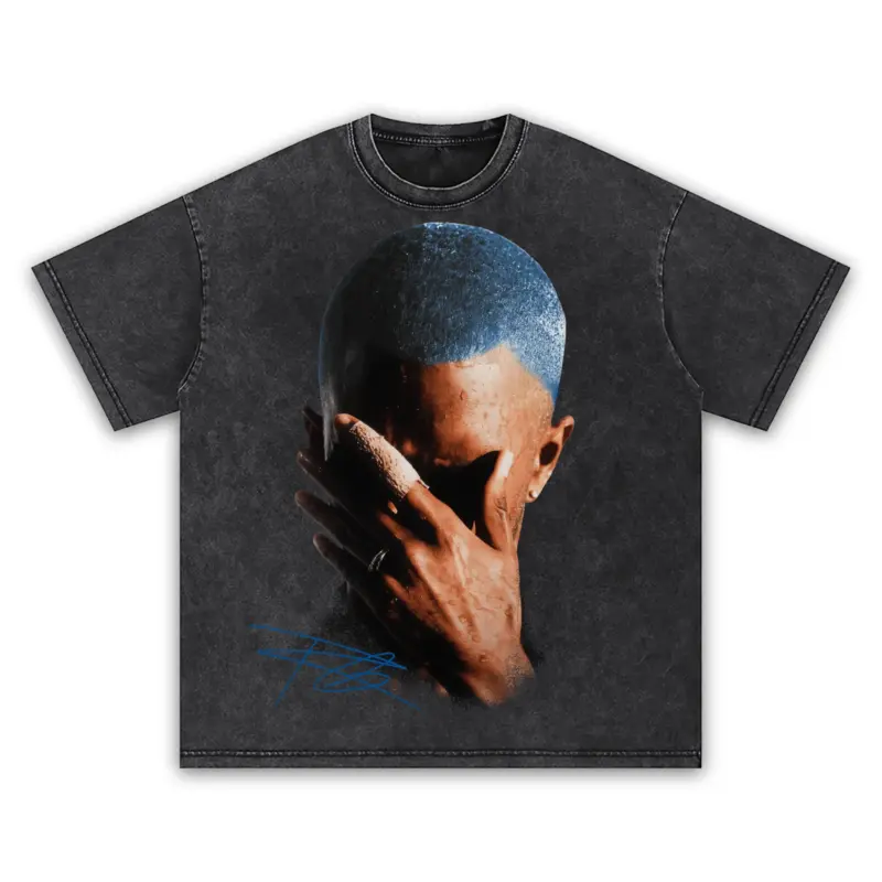 Retro Royal x Frank Ocean 'Hands On Face' Vintage Acid Wash Tee
