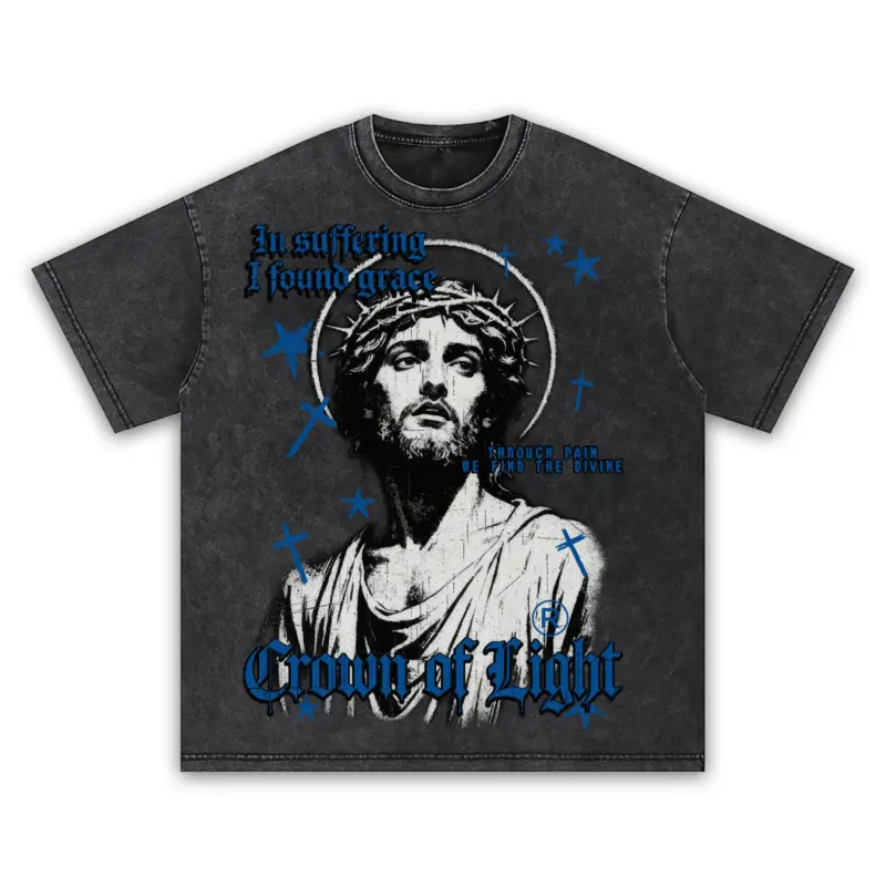 Retro Royal x Crown of Light Vintage Acid Wash Tee