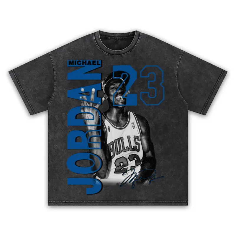 Retro Royal x Michael Jordan 'Trophy Cigar' Vintage Acid Wash Tee