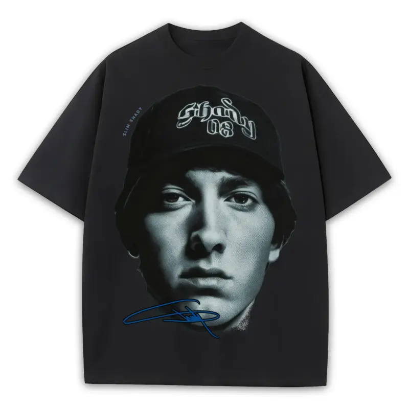 Retro Royal x Eminem 'Portrait' Heavyweight Tee - Black