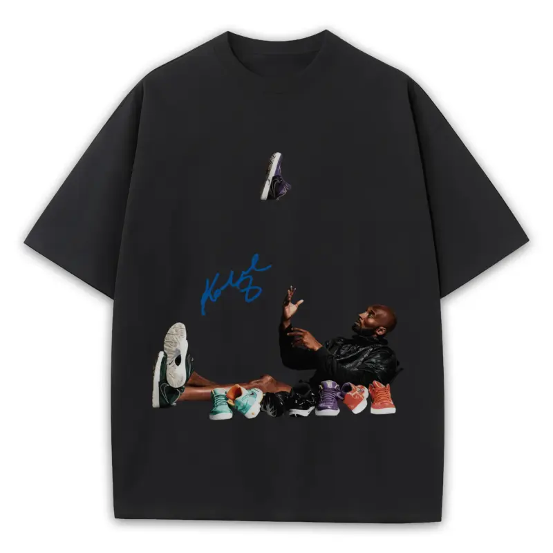 Retro Royal x Kobe Bryant 'Sneakers' Heavyweight Tee - Black