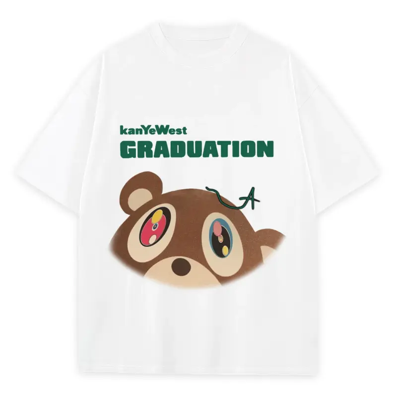Pine Green x Kanye West 'Graduation Head' Heavyweight Tee - White