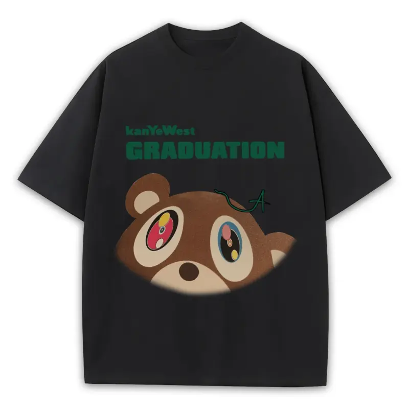 Pine Green x Kanye West 'Graduation Head' Heavyweight Tee - Black