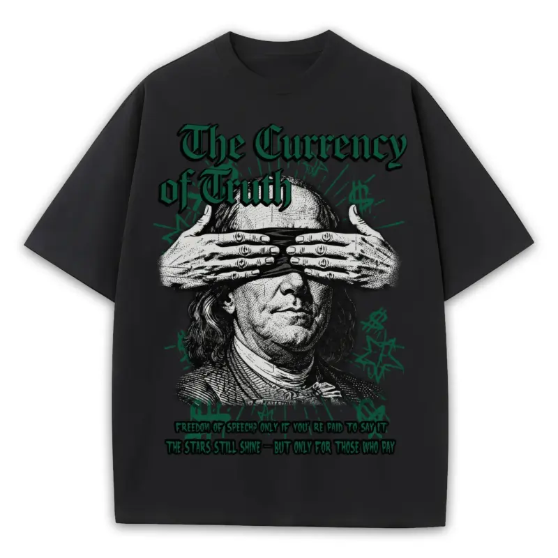 Pine Green x The Currency of Truth Heavyweight Tee - Black