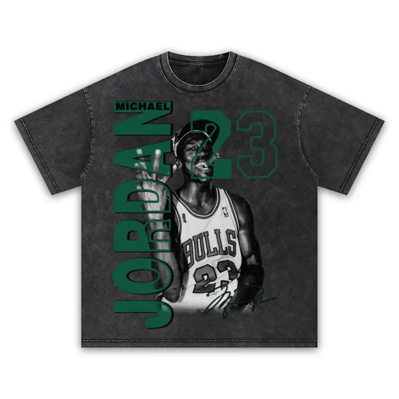 Pine Green x Michael Jordan 'Trophy Cigar' Vintage Acid Wash Tee