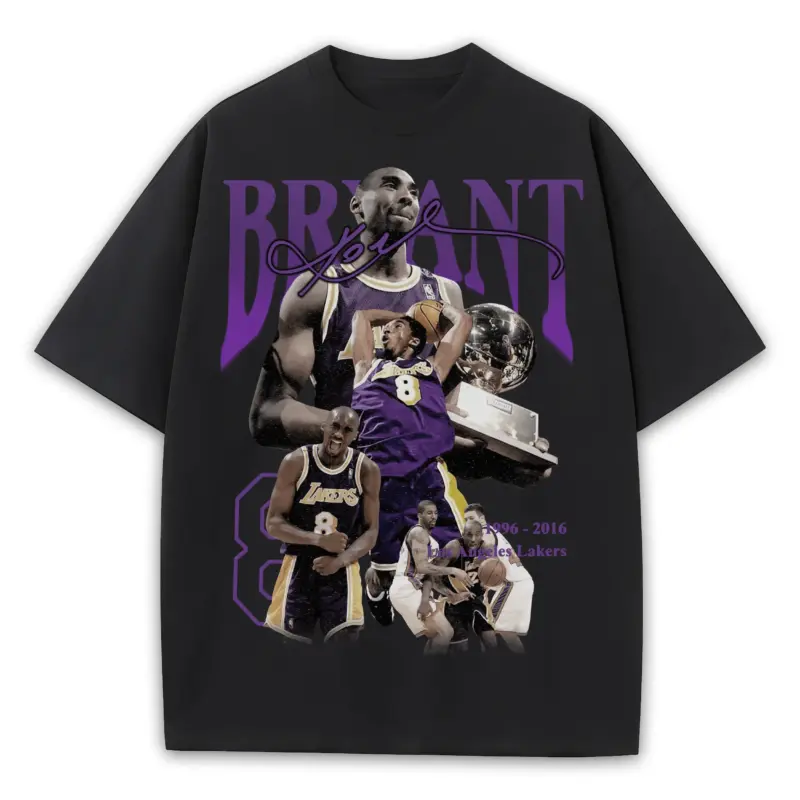 Retro Purple x Kobe Bryant 'Mamba Tribute' Heavyweight Tee - Black