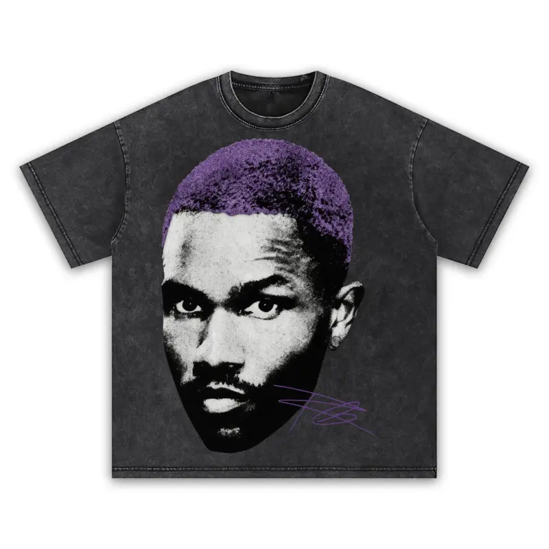 Retro Purple x Frank Ocean 'Black And White' Vintage Acid Wash Tee