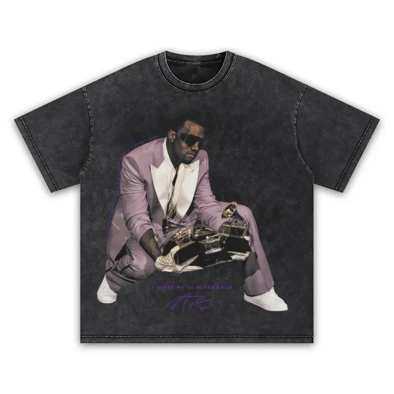 Retro Purple x Kanye West 'Pink Suit' Vintage Acid Wash Tee