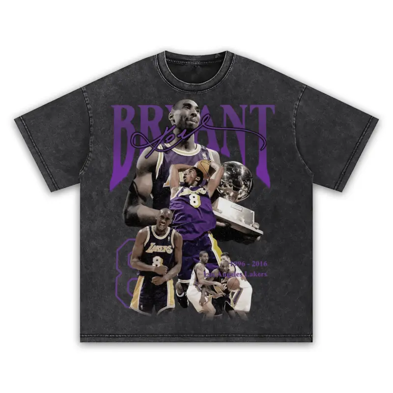 Retro Purple x Kobe Bryant 'Mamba Tribute' Vintage Acid Wash Tee
