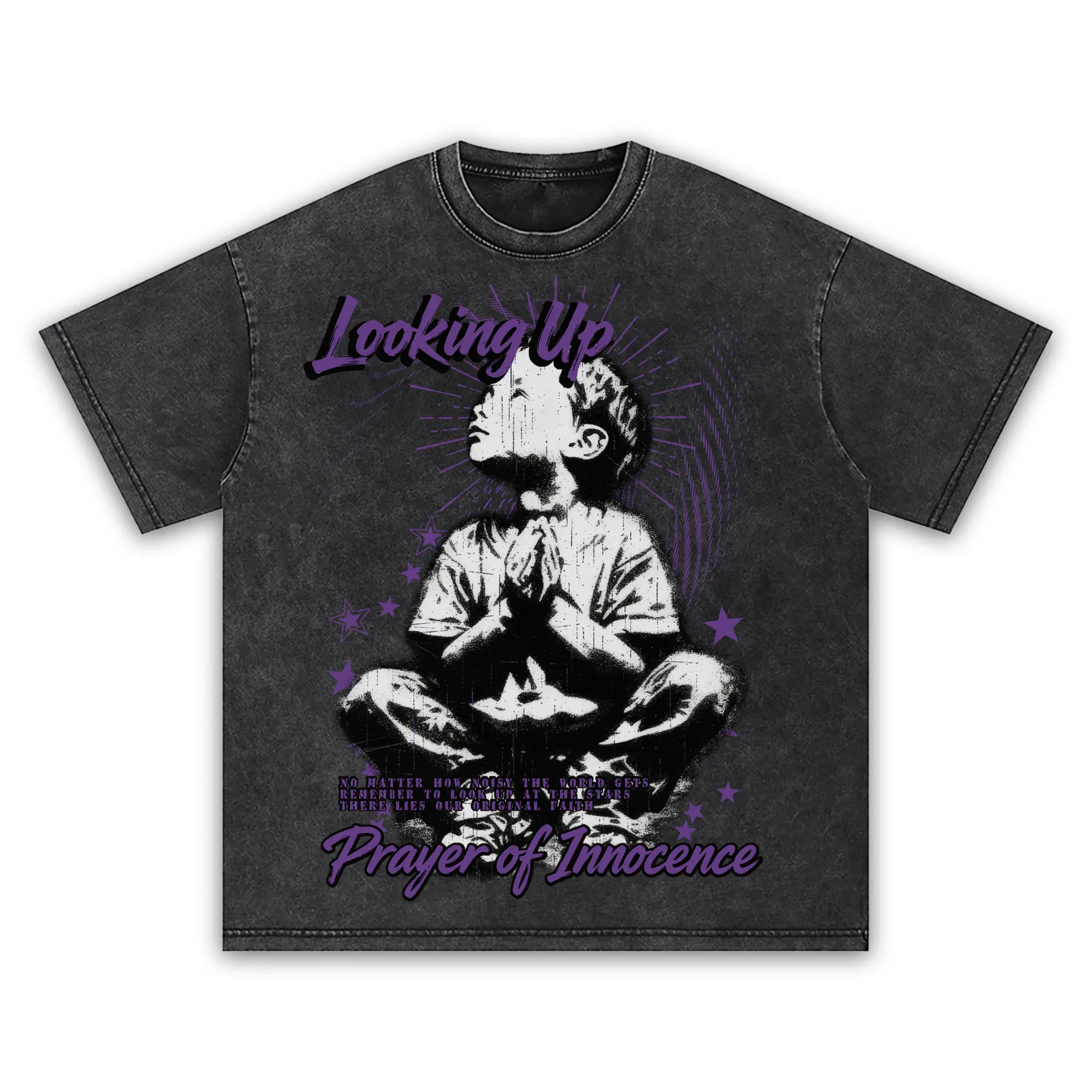 Retro Purple x Prayer of Innocence Vintage Acid Wash Tee