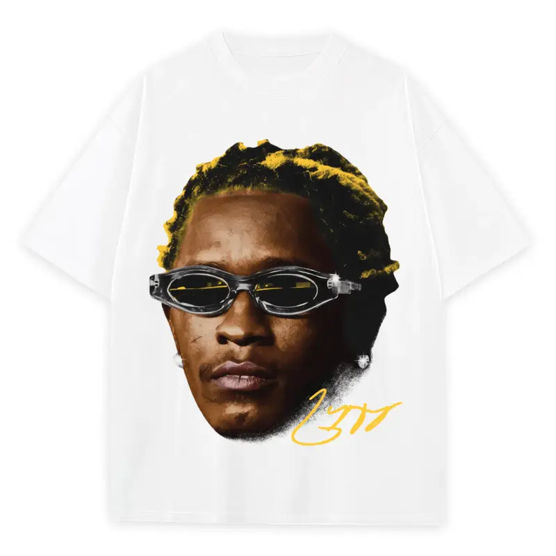 Taxi Yellow x Young Thug 'Spider Shades' Heavyweight Tee - White