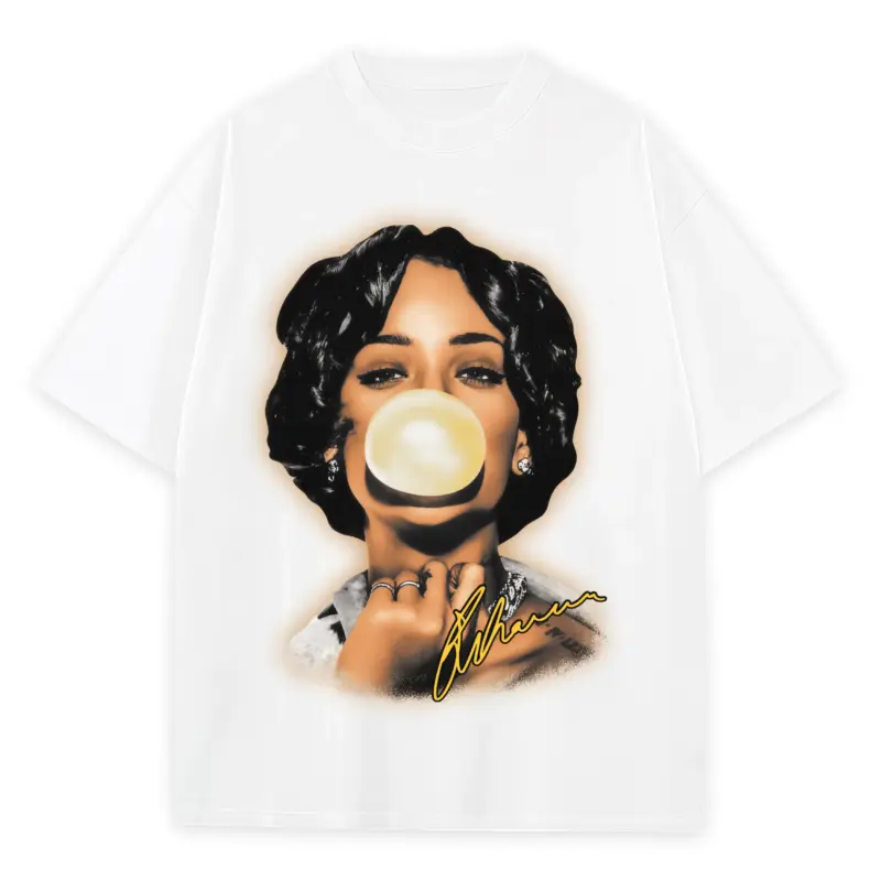 Taxi Yellow x Rihanna 'Bubblegum' Heavyweight Tee - White