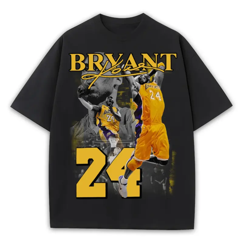 Taxi Yellow x Kobe Bryant 'Vintage Jump' Heavyweight Tee - Black