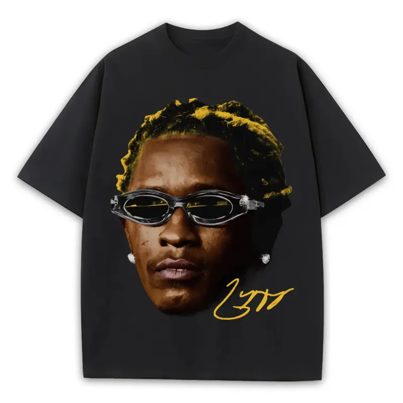 Taxi Yellow x Young Thug 'Spider Shades' Heavyweight Tee - Black