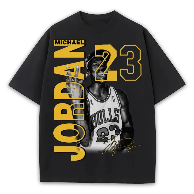 Taxi Yellow x Michael Jordan 'Trophy Cigar' Heavyweight Tee - Black