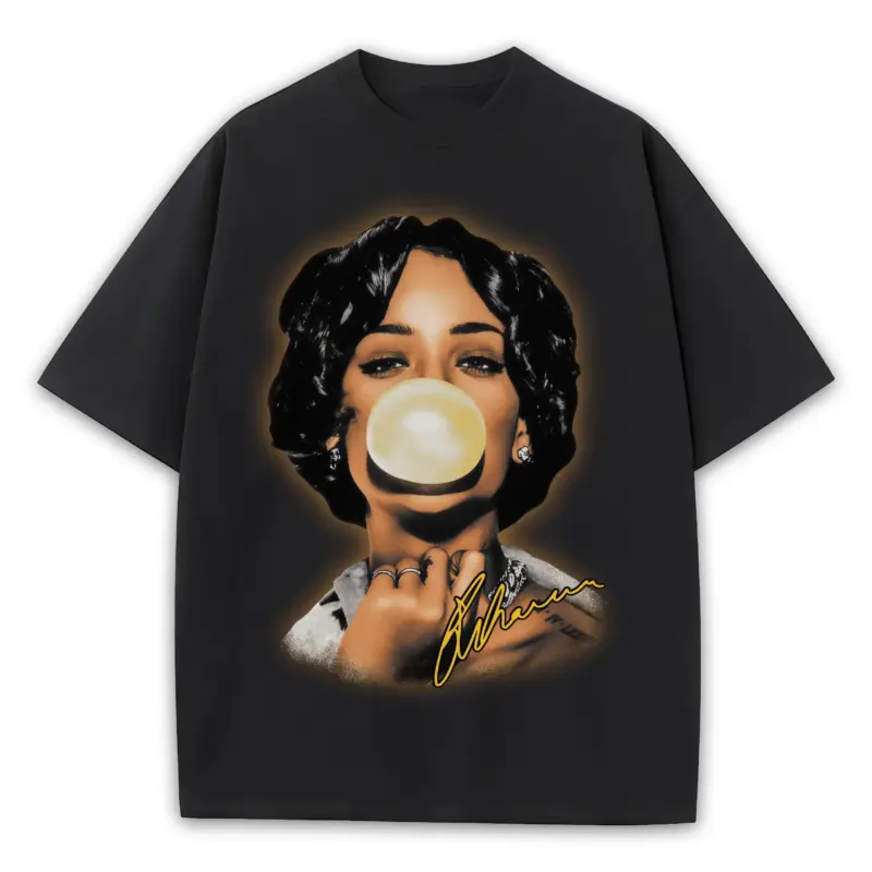 Taxi Yellow x Rihanna 'Bubblegum' Heavyweight Tee - Black
