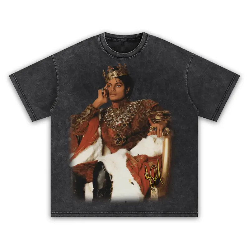 Taxi Yellow x Michael Jackson 'Royal' Vintage Acid Wash Tee