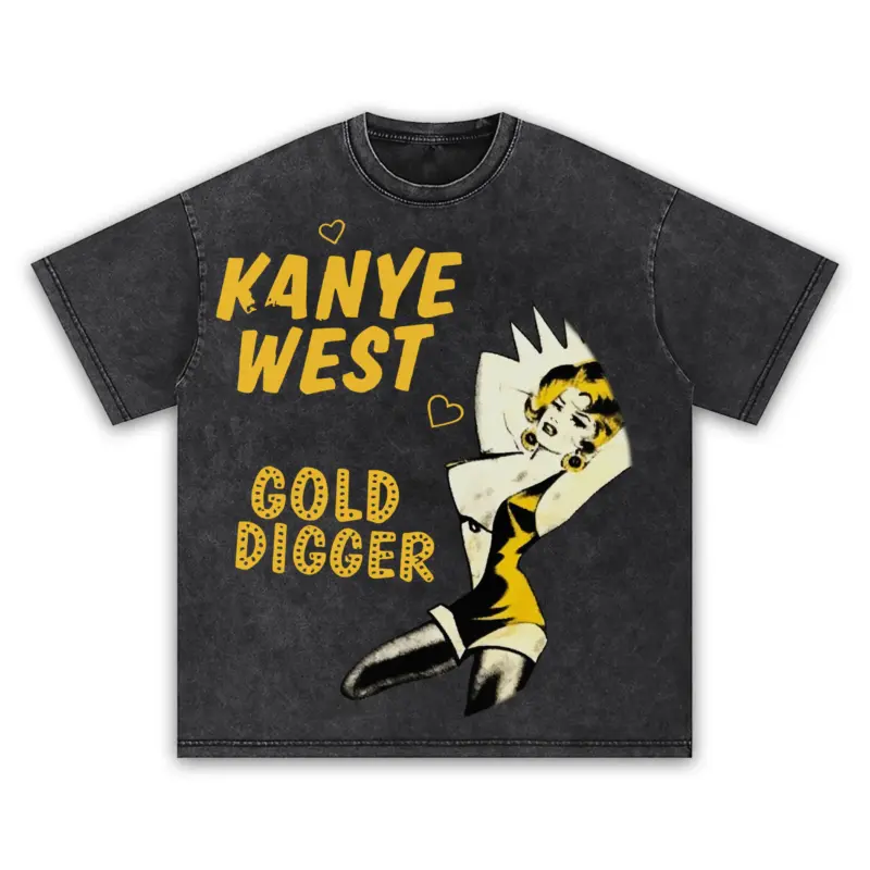 Taxi Yellow x Kanye West 'Gold Digger' Vintage Acid Wash Tee