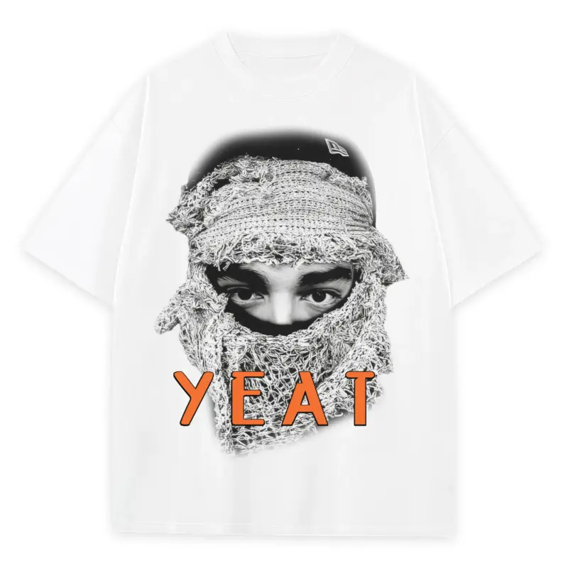 Starfish Orange x Yeat 'Ski Mask' Heavyweight Tee - White
