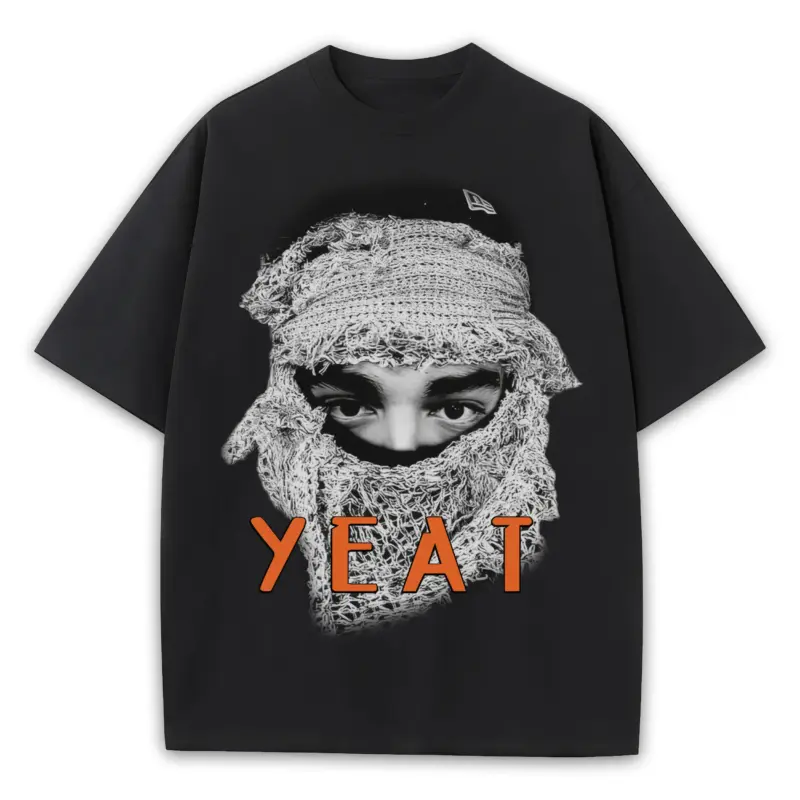 Starfish Orange x Yeat 'Ski Mask' Heavyweight Tee - Black