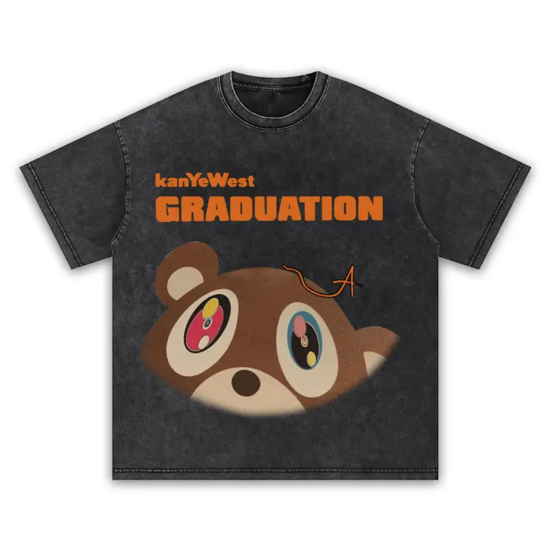 Starfish Orange x Kanye West 'Graduation Head' Vintage Acid Wash Tee