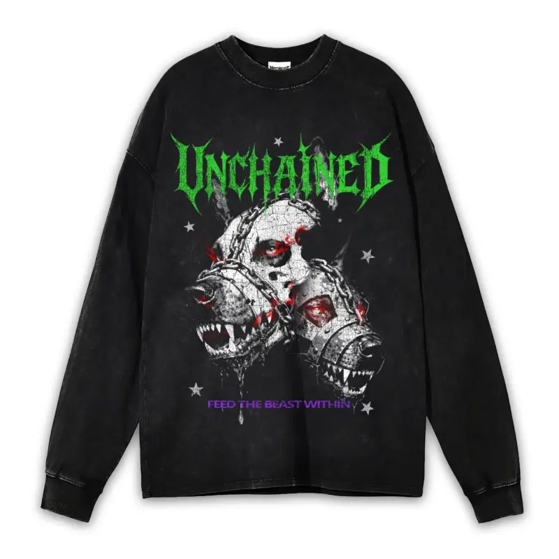 Unchained (Lab Remix) — Vintage Acid Wash Long Sleeve