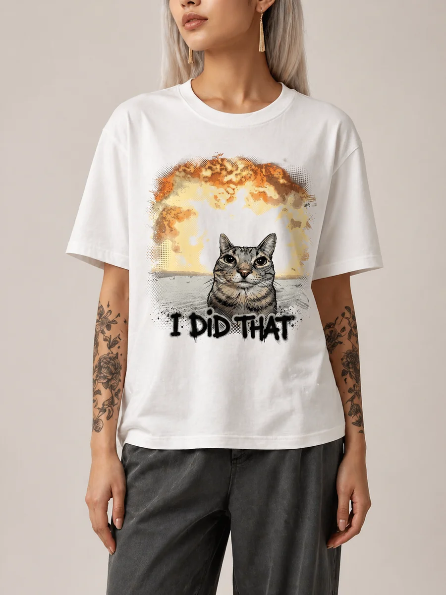 I did that meme loose fit cotton t shirt 1 white.webp