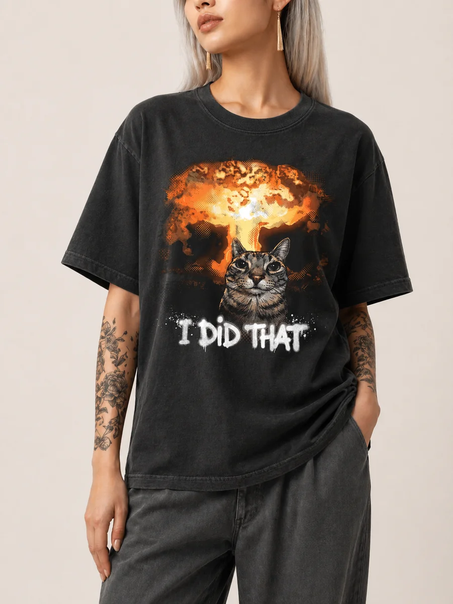 I did that meme loose fit cotton t shirt 2 washed black.webp