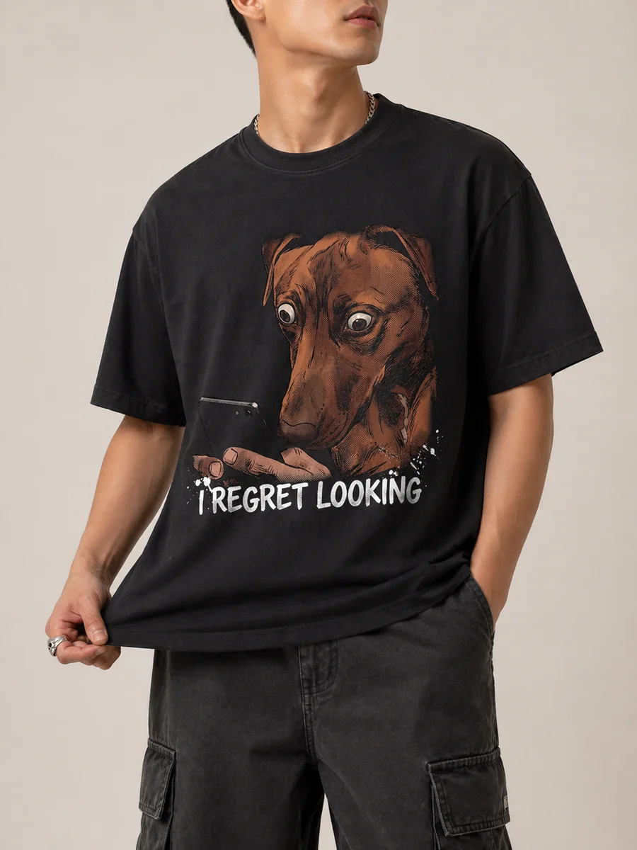 I regret looking meme 100 cotton loose fit t shirt 2 black.webp