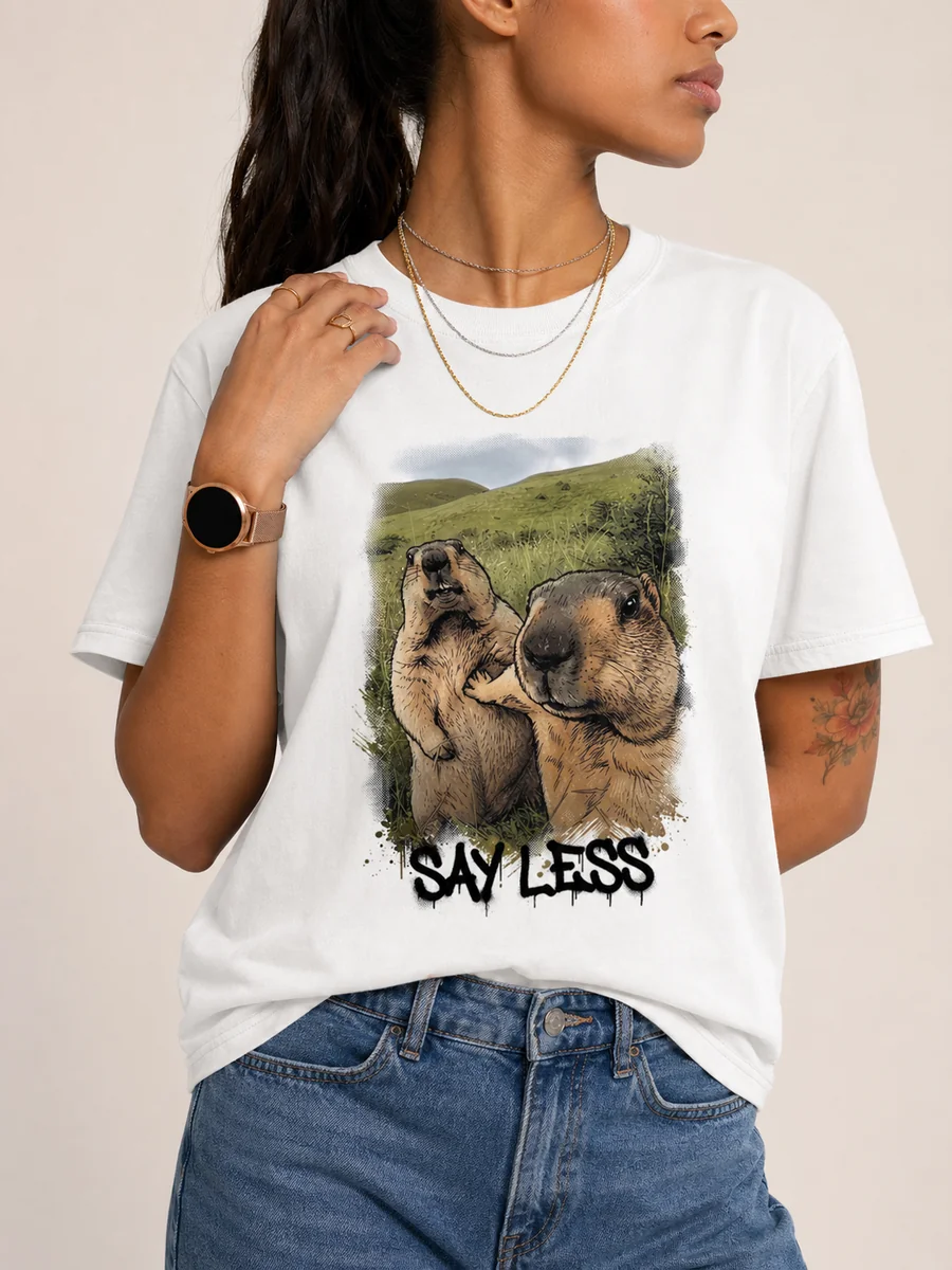 Say less meme cotton t shirt 1 white.webp